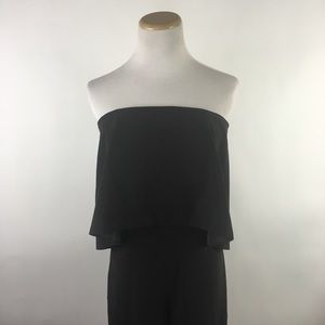 DO + BE Black Strapless Jumpsuit, L, Romper
